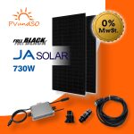 Balkonkraftwerk 600W mit Full Black Solarmodulen und SUN6003G Microwechselrichter