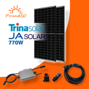 770W Balkonkraftwerk Solaranlage Photovoltaik mit mit SUN600 WLAN Microwechselrichter Abholung