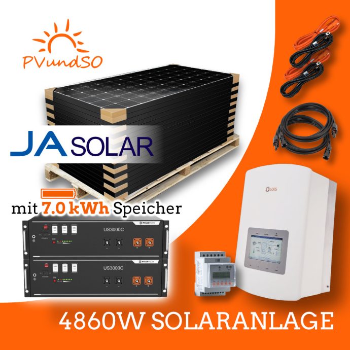 Solaranlage Photovoltaik 6080W mit Solis 4.6kW Hybrid 5G