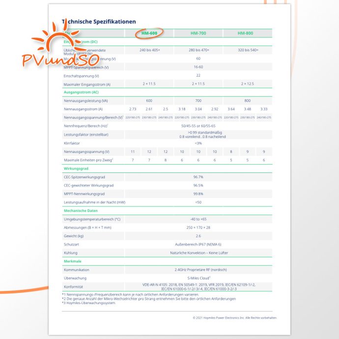 HM-600-Specs