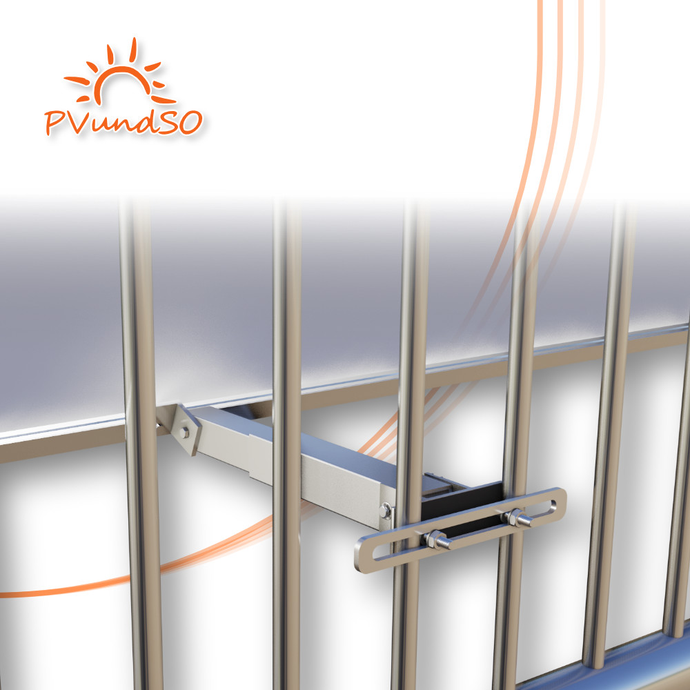 Balcony bracket adjustable tilt up to 20° How does a balcony power plant work