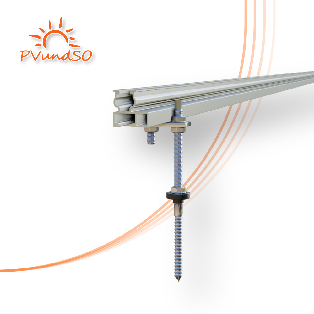 Schraegdachbefestigung fuer Daecher mit Trapez-Wellenprofil Schraegdachbefestigung fuer Daecher mit Trapez-Wellenprofil