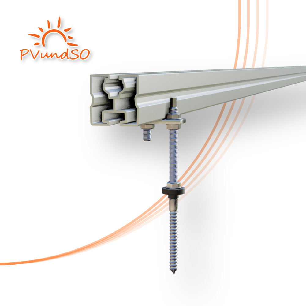 Schraegdachbefestigung fuer Daecher mit Trapez-Wellenprofil Schraegdachbefestigung fuer Daecher mit Trapez-Wellenprofil