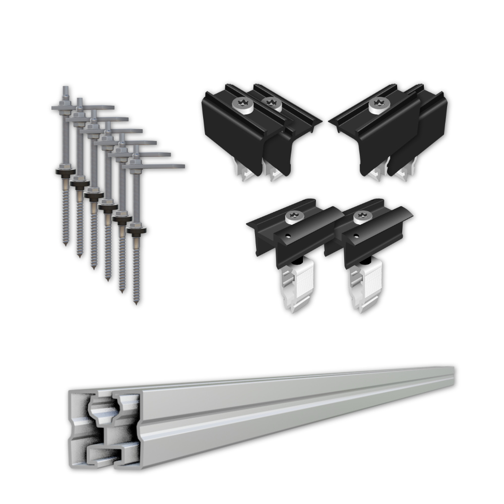 Schraegdach Befestigung Fuer Daecher Mit Trapez Wellenprofil Fuer 2 Module Titelbild Schraegdach Befestigung Fuer Daecher Mit Trapez Wellenprofil Fuer 2 Module Titelbild