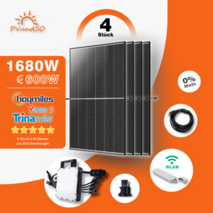 1680W Balkonkraftwerk mit HM1500 auf 600W gedrosselt – Bild 1