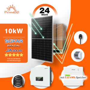 10kw Hybrid Solaranlage Photovoltaik Mit 5.12kw Speicher Overlay