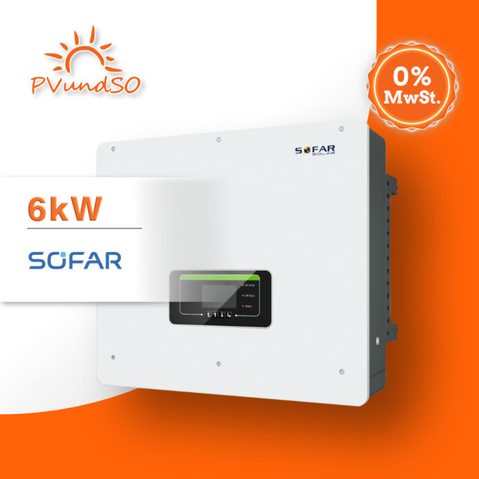 Sofar Hybrid Wechselrichter HYD 6KTL-3PH 6kW inkl. 3-Phasen Meter  – Bild 1
