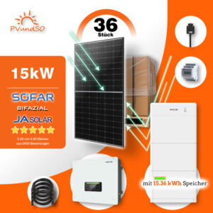 15kw Hybrid Solaranlage Photovoltaik Mit 15.36kw Speicher Overlay