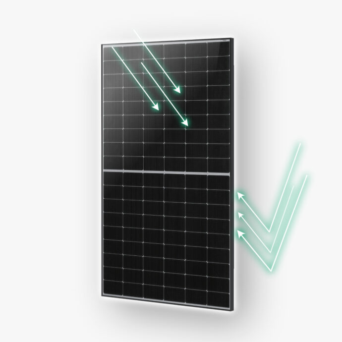 Solarmodul JASolar JAM54D40-LB 440W Black Frame bifazial – Bild 2