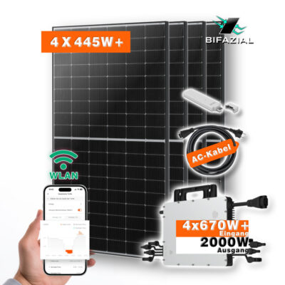Balkonkraftwerk Maxi Mit 4 Solarmodulen Titelbild