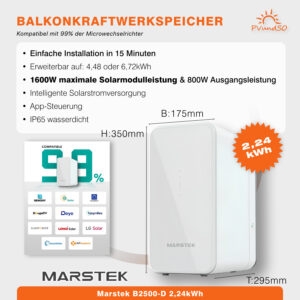 Balkonkraftwerk MAXI mit Speicher und 4 Solarmodulen – Bild 11