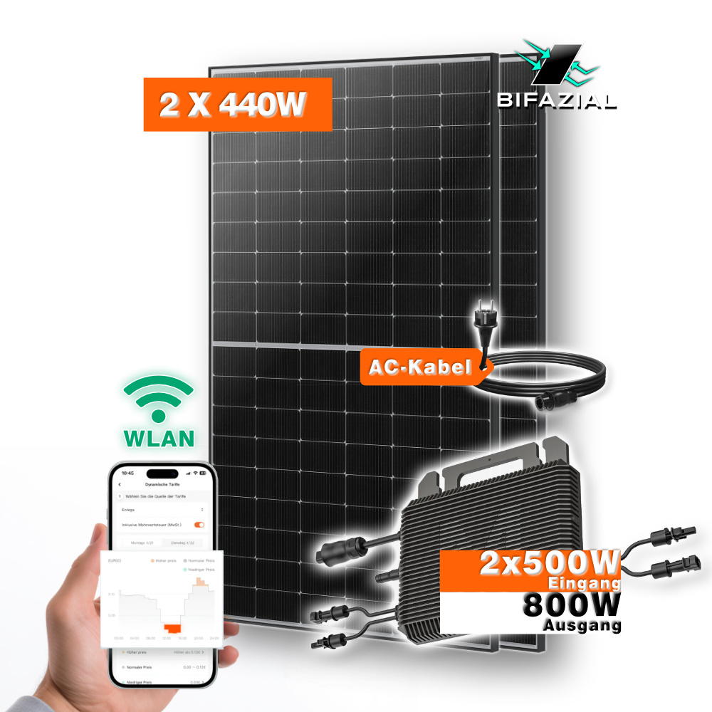 balkonkraftwerk classic mit 2 solarmodulen Balkonkraftwerk Classic Mit 2 Solarmodulen Titelbild