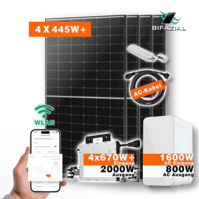 Balkonkraftwerk Maxi Mit Speicher Und 4­ Solarmodulen Titelbild