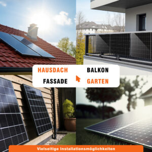 Balkonkraftwerk Mini Mit 1 Solarmodul Vielseitige Installationsmoeglichkeiten