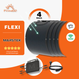 Balkonkraftwerk FLEXI mit 4 Solarmodulen