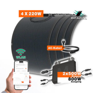Balkonkraftwerk Flexi Mit 4 Solarmodulen Titelbild