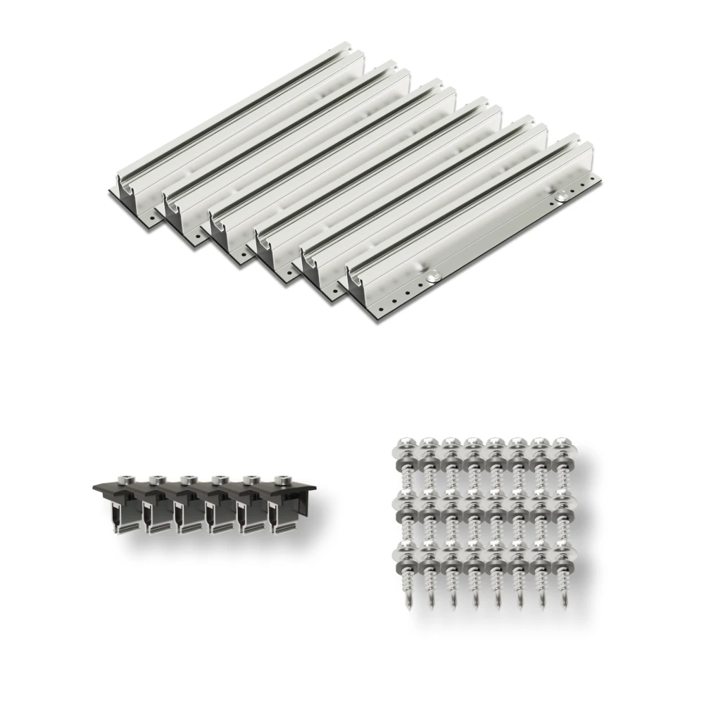 Schraegdach Befestigung Fuer Daecher Mit Trapez Wellenprofil Fuer 2 Module Titelbild