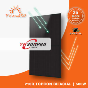 Solarmodul 500W Full Black bifazial - SUNPRO POWER 210R TOPCON BIFACIAL 500W