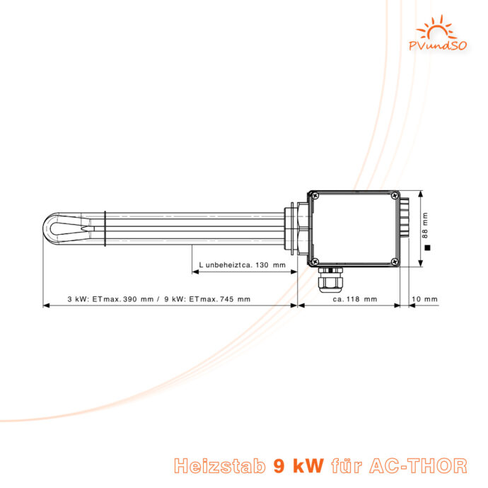 My Pv Heizstab 9 Kw Fuer Ac Thor 9s Abmessung