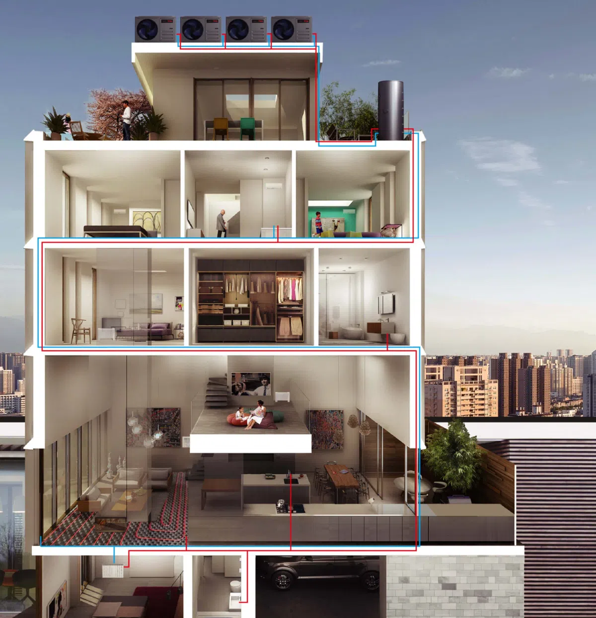 tcl r32 tri thermal 8 kw monoblock wärmepumpe | luft wasser in bearbeitung Cascade Function.jpg