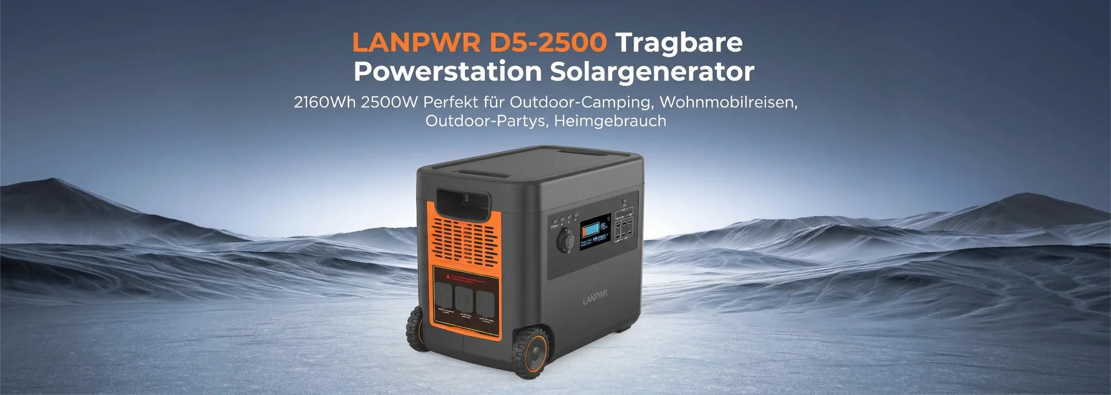 lanpwr d5 2500 tragbare stromstation solargenerator 2160 wh 2500 w Lanpwr D5 2500 Tragbare Powerstation Solargenerator