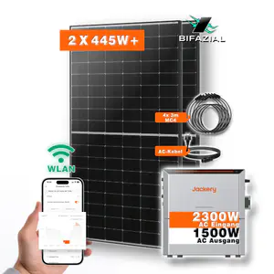 Balkonkraftwerk Classic Mit Jackery Homepower 2000 Ultra Speicher Wechselrichter Und 2x 445w Marken Solarmodulen Titelbild