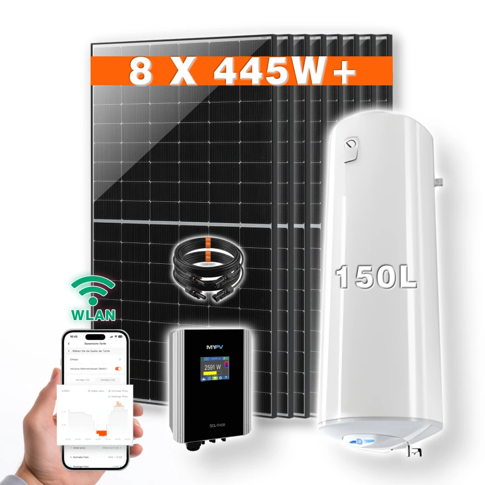 sol•thor pv warmwasser komplettset – 150 liter mit 8 pv modulen Sol Thor Pv Warmwasser Komplettset 8xsolarmodule 150l Titelbild