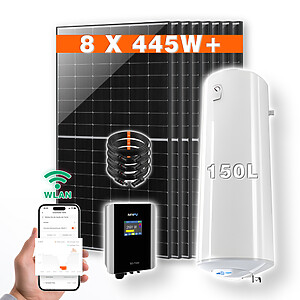 Sol Thor PV Warmwater Complete Set 8x Zonnepanelen 150l Omslagafbeelding 1